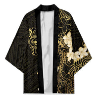 Black and Gold Hawaii Kimono Hammerhead Shark Tattoo Curve Polynesian - Polynesian Pride