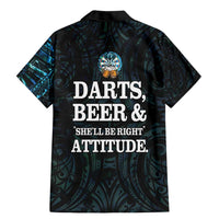 Personalized New Zealand Darts Beer Family Matching Mermaid Dress and Hawaiian Shirt Paua Shell Aotearoa Maori Tattoo LT14 - Polynesian Pride