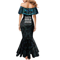 Personalized New Zealand Darts Beer Mermaid Dress Paua Shell Aotearoa Maori Tattoo - Polynesian Pride