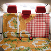 Prince Kuhio Aloha Hawaii Back Car Seat Cover Plumeria Ilima Lei Palaka Motifs