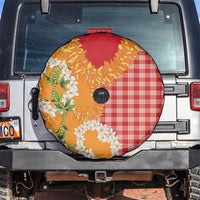 Prince Kuhio Aloha Hawaii Spare Tire Cover Plumeria Ilima Lei Palaka Motifs