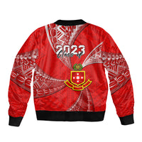 Personalised Tonga College Alete Bomber Jacket Class Of Year Kolisi Tonga Ngatu Pattern LT14 - Polynesian Pride