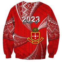 Personalised Tonga College Alete Sweatshirt Class Of Year Kolisi Tonga Ngatu Pattern LT14 - Polynesian Pride
