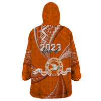 Personalised Tonga Tailulu College Wearable Blanket Hoodie Class Of Year Tongan Ngatu Pattern LT14 - Polynesian Pride