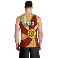 Personalised Tonga High School Men Tank Top Class Of Year Tongan Ngatu Pattern LT14 - Polynesian Pride