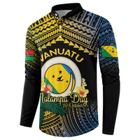 Personalised Malampa Day Button Sweatshirt Vanuatu Provinces Polynesian Pattern LT14 - Polynesian Pride