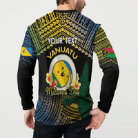 Personalised Malampa Day Button Sweatshirt Vanuatu Provinces Polynesian Pattern LT14 - Polynesian Pride