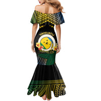 Personalised Malampa Day Family Matching Mermaid Dress and Hawaiian Shirt Vanuatu Provinces Polynesian Pattern