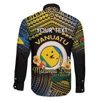 Personalised Malampa Day Family Matching Tank Maxi Dress and Hawaiian Shirt Vanuatu Provinces Polynesian Pattern