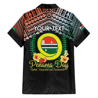 Personalised Penama Day Family Matching Short Sleeve Bodycon Dress and Hawaiian Shirt Vanuatu Provinces Polynesian Pattern