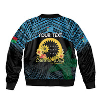 Personalised Sanma Day Bomber Jacket Vanuatu Provinces Polynesian Pattern LT14 - Polynesian Pride