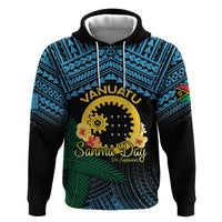 Personalised Sanma Day Zip Hoodie Vanuatu Provinces Polynesian Pattern