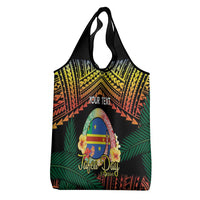 Personalised Tafea Day Grocery Bag Vanuatu Provinces Polynesian Pattern