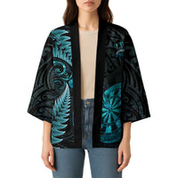 Personalised New Zealand Darts Kimono Happiness Is A Tight Threesome Maori Paua Shell - Polynesian Pride