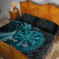 Personalised New Zealand Darts Quilt Bed Set Happiness Is A Tight Threesome Maori Paua Shell
