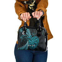 Personalised New Zealand Darts Shoulder Handbag Happiness Is A Tight Threesome Maori Paua Shell