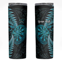 Personalised New Zealand Darts Skinny Tumbler Happiness Is A Tight Threesome Maori Paua Shell