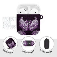 New Zealand Ta Moko AirPods Case Aotearoa Maori Chest Tattoo Purple LT14 - Polynesian Pride