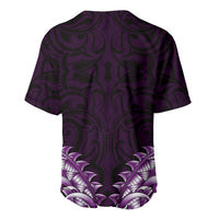 New Zealand Ta Moko Baseball Jersey Aotearoa Maori Chest Tattoo Purple LT14 - Polynesian Pride