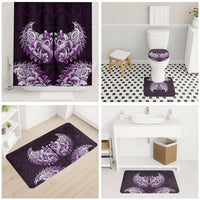 New Zealand Ta Moko Bathroom Set Aotearoa Maori Chest Tattoo Purple LT14 - Polynesian Pride