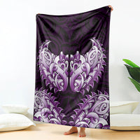 New Zealand Ta Moko Blanket Aotearoa Maori Chest Tattoo Purple LT14 - Polynesian Pride