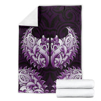 New Zealand Ta Moko Blanket Aotearoa Maori Chest Tattoo Purple LT14 - Polynesian Pride