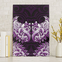 New Zealand Ta Moko Canvas Wall Art Aotearoa Maori Chest Tattoo Purple LT14 Without Frame Purple - Polynesian Pride