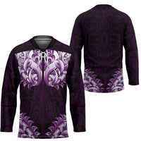 New Zealand Ta Moko Hockey Jersey Aotearoa Maori Chest Tattoo Purple LT14 - Polynesian Pride