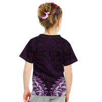New Zealand Ta Moko Kid T Shirt Aotearoa Maori Chest Tattoo Purple LT14 - Polynesian Pride