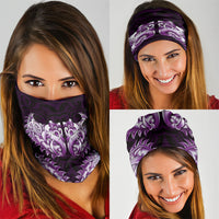 New Zealand Ta Moko Neck Gaiter Aotearoa Maori Chest Tattoo Purple LT14 - Polynesian Pride