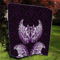 New Zealand Ta Moko Quilt Aotearoa Maori Chest Tattoo Purple LT14 - Polynesian Pride