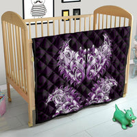 New Zealand Ta Moko Quilt Aotearoa Maori Chest Tattoo Purple LT14 - Polynesian Pride