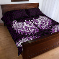 New Zealand Ta Moko Quilt Bed Set Aotearoa Maori Chest Tattoo Purple LT14 - Polynesian Pride