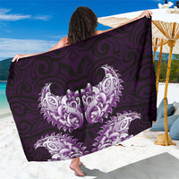 New Zealand Ta Moko Sarong Aotearoa Maori Chest Tattoo Purple LT14 One Size 44 x 66 inches Purple - Polynesian Pride