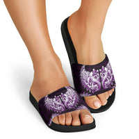 New Zealand Ta Moko Slide Sandals Aotearoa Maori Chest Tattoo Purple LT14 - Polynesian Pride