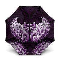 New Zealand Ta Moko Umbrella Aotearoa Maori Chest Tattoo Purple LT14 One Size Folded 11.42 inch Opened Diameter 37.4 inch Purple - Polynesian Pride