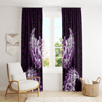 New Zealand Ta Moko Window Curtain Aotearoa Maori Chest Tattoo Purple LT14 - Polynesian Pride