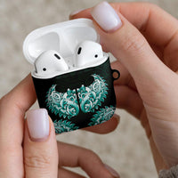 New Zealand Ta Moko AirPods Case Aotearoa Maori Chest Tattoo Turquoise LT14 - Polynesian Pride