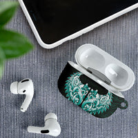 New Zealand Ta Moko AirPods Case Aotearoa Maori Chest Tattoo Turquoise LT14 - Polynesian Pride