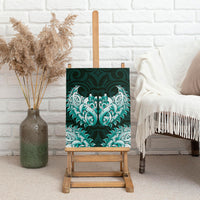 New Zealand Ta Moko Canvas Wall Art Aotearoa Maori Chest Tattoo Turquoise LT14 - Polynesian Pride