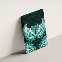 New Zealand Ta Moko Canvas Wall Art Aotearoa Maori Chest Tattoo Turquoise LT14 - Polynesian Pride