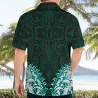 New Zealand Ta Moko Hawaiian Shirt Aotearoa Maori Chest Tattoo Turquoise LT14 - Polynesian Pride