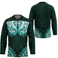 New Zealand Ta Moko Hockey Jersey Aotearoa Maori Chest Tattoo Turquoise LT14 - Polynesian Pride