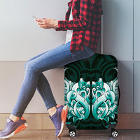 New Zealand Ta Moko Luggage Cover Aotearoa Maori Chest Tattoo Turquoise LT14 - Polynesian Pride