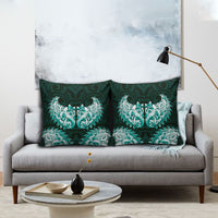 New Zealand Ta Moko Pillow Cover Aotearoa Maori Chest Tattoo Turquoise LT14 - Polynesian Pride