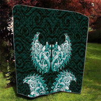 New Zealand Ta Moko Quilt Aotearoa Maori Chest Tattoo Turquoise LT14 - Polynesian Pride