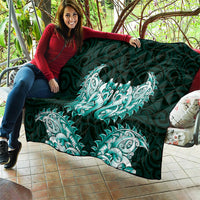 New Zealand Ta Moko Quilt Aotearoa Maori Chest Tattoo Turquoise LT14 - Polynesian Pride