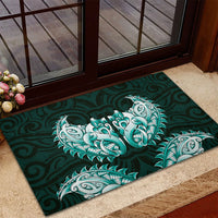 New Zealand Ta Moko Rubber Doormat Aotearoa Maori Chest Tattoo Turquoise LT14 - Polynesian Pride