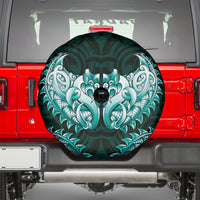 New Zealand Ta Moko Spare Tire Cover Aotearoa Maori Chest Tattoo Turquoise LT14 - Polynesian Pride