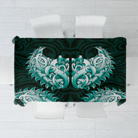 New Zealand Ta Moko Tablecloth Aotearoa Maori Chest Tattoo Turquoise LT14 Turquoise - Polynesian Pride